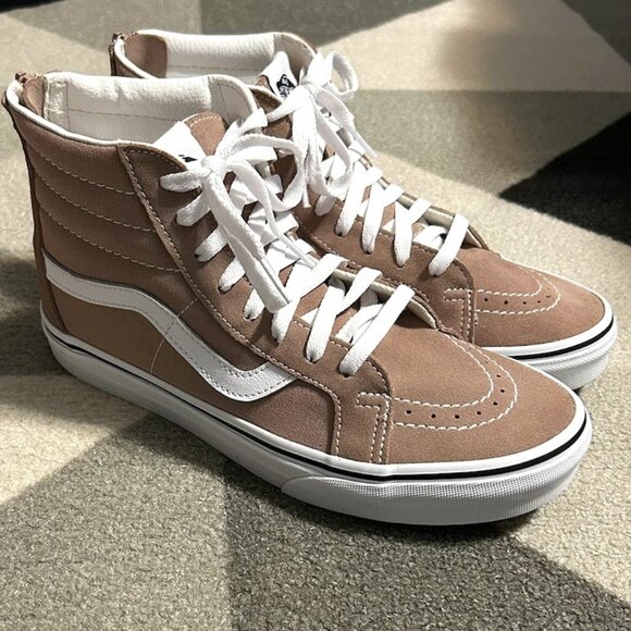 Vans Shoes - Vans Sk8-Hi Light Brown Zip Sneakers Men's 8/Women's 9.5